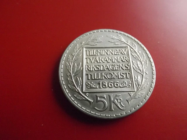 * Schweden 5 Kronor 1966 Silber *100 Jahre Verfassungsreform(97)(Alb.4)