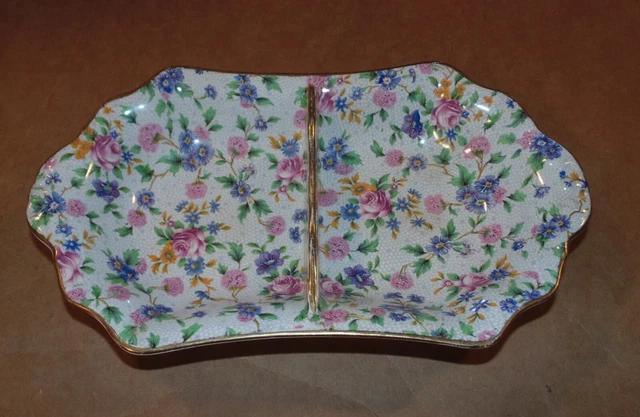 Royal Winton Grimwades Old Cottage Chintz Relish Dish, Candy, Condimints