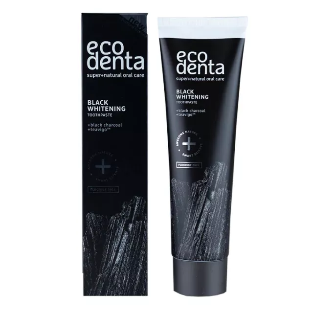 Ecodenta Extra Black Whitening Toothpaste with Black Charcoal & Teavigo 100ml