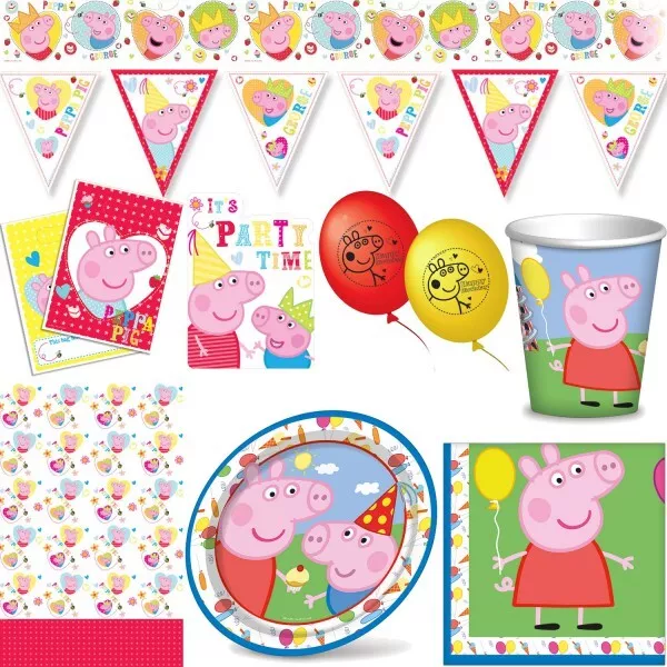 Peppa Wutz Cumpleaños Niños Fiesta Set Decoración Pig Cerdo