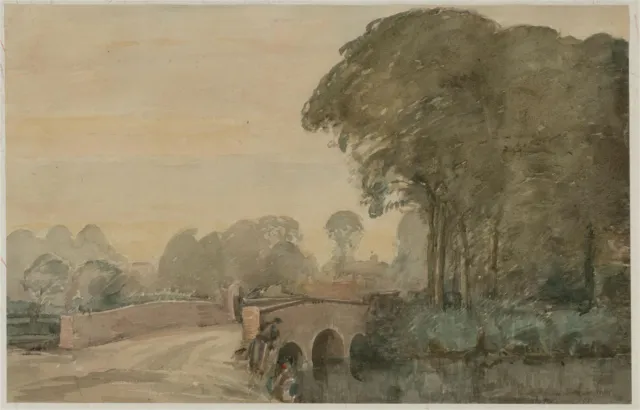 David Thomson Muirhead NEAC (1867-1930) - 1921 Watercolour, Over The Bridge 2