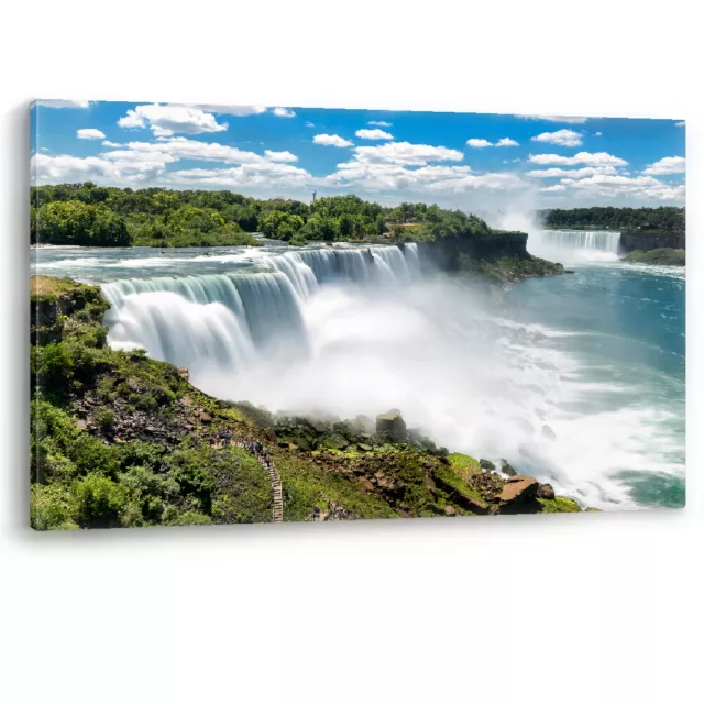 Niagara Falls Mist Spray USA Canada Premium Canvas Wall Art Picture Print