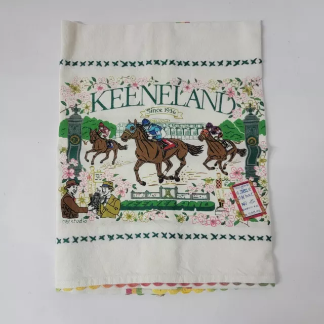 KEENELAND Heritage Cotton Dish Towel Hand Bar Lexington Kentucky Catstudio