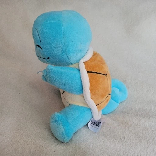 POKEMON SQUIRTLE SITTING Closed Eyes 8” Plush Soft Toy Official Pokemon