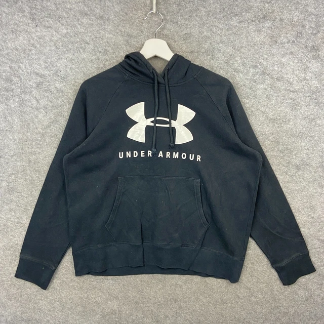Felpa con cappuccio Under Armour da uomo nera media maglione top palestra incantevole