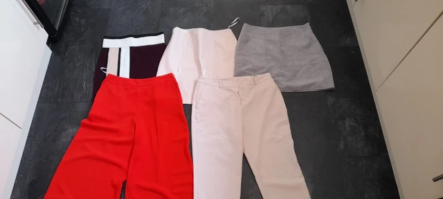 Pacchetto pantaloni donna gonne, River Island, Primark Dotty p taglia 8
