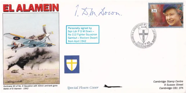 50th Anniv Battle of El Alamein Signed P D M Down Battle of Britain,Desert Pilot