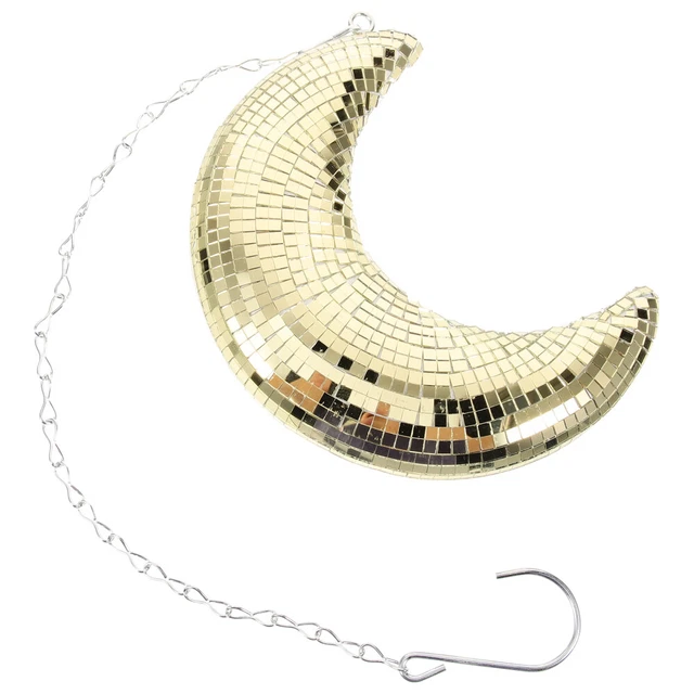 BLASHRD 5X Boule Disco en Forme de Lune Boules Disco Décor pour Fête, Chambre, Maison, Bar, Décor Disco Suspendu Rétro-Réfléchissant Lumières de Boule Disco BLASHRD 5X Boule Disco en Forme de Lune Boules Disco Décor pour Fête, Chambre, Maison, Bar, Décor Disco Suspendu Rétro-Réfléchissant Lumières de Boule Disco
