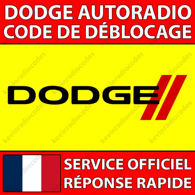 ✅Dodge Radio Code De Déblocage Challenger Ram 1500 Ram Charger Durango Caliber✅