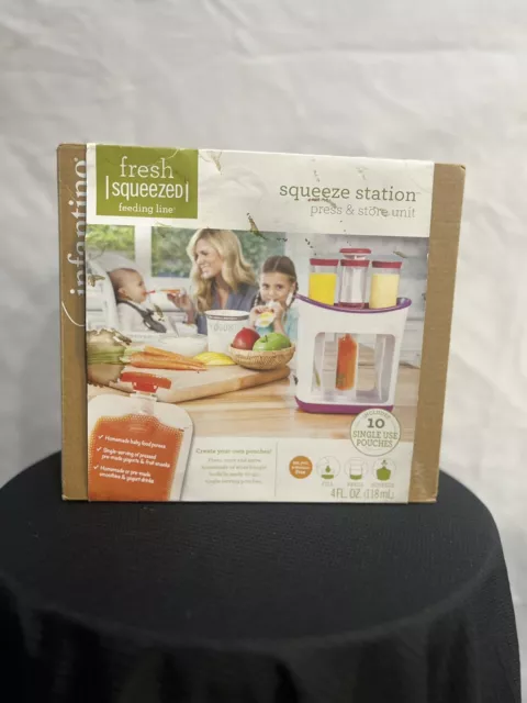 Infantino Squeeze Station Store Fresh Squeezed Fill Your Own Baby Puree Pouches