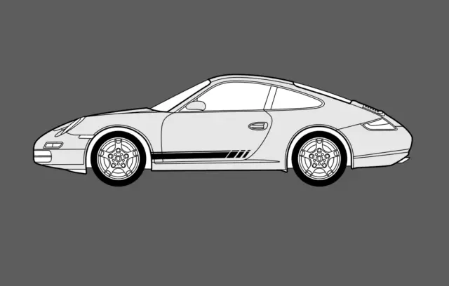 Car Sticker For Porsche 911 Hood Sticker Side Skirt Body Exterior
