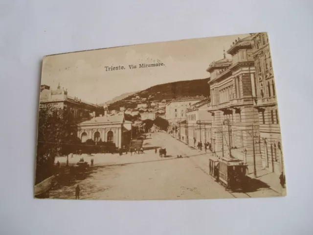 Trieste - Via Miramare - spedita f. p. 1918