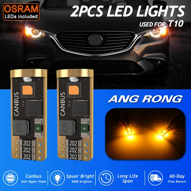 2 Ampoules LED W5W Canbus Pour Veilleuses De Scooter Honda Swing 125 - Neuf, Blanc 6000K