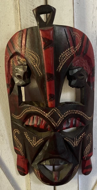 Authentic African Tribal Mask Handcrafted In Kenya Wooden Mask Wall Art