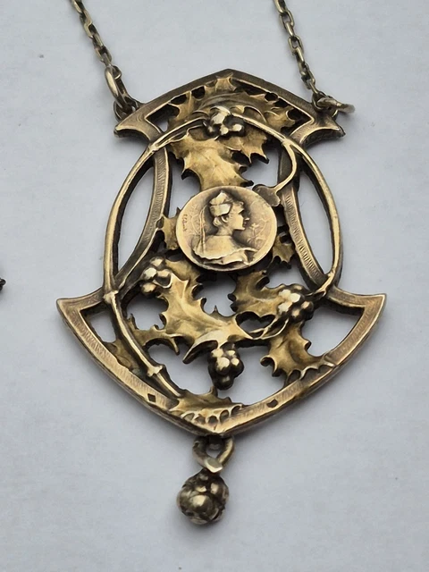Pendentif Ancien En Forme De Larme - Argenté - France 19ème Siècle - Occasion Bon état