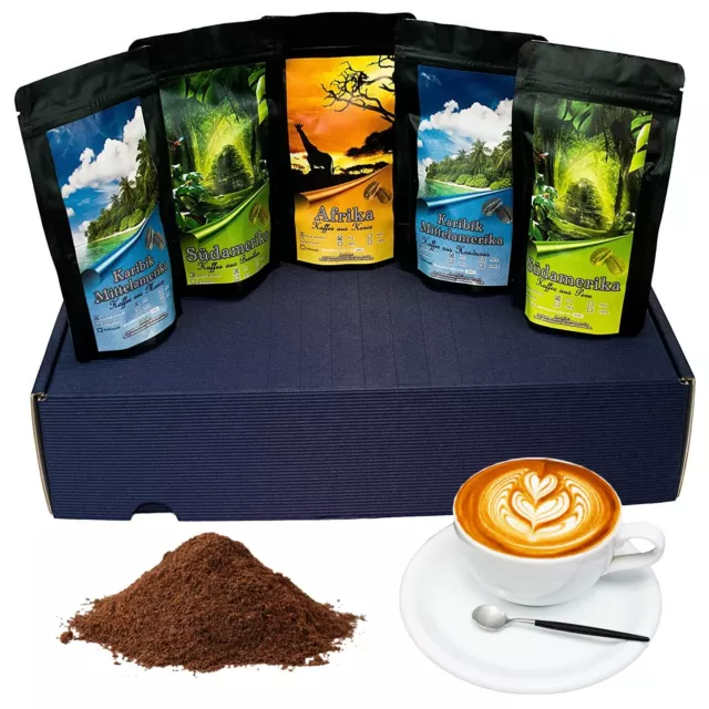 Geschenk Set - Länder Kaffee aus aller Welt - Kaffee im Geschenkkarton