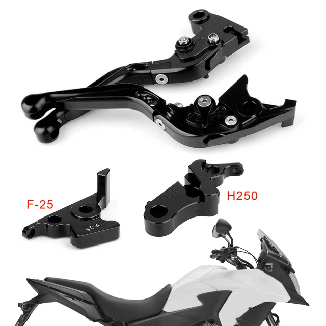 Poignées De Frein Moto Réglables Pour Honda CBR250R/300R/500R - CNC Aluminium - Noir