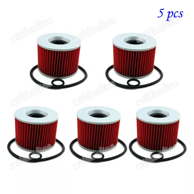 5pcs Oil Filter For Yamaha FZX750 FZR750R FZR1000 FZX700 XJR1300 FJ1200