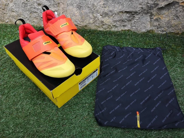 MAVIC COSMIC ELITE Tri Cycling Shoes White Black Orange RRP 110 59.99 PicClick UK