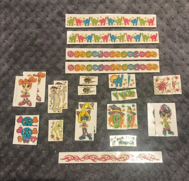 VTG LISA FRANK Halloween Body Stickers Temporary Tattoos Vintage 90s