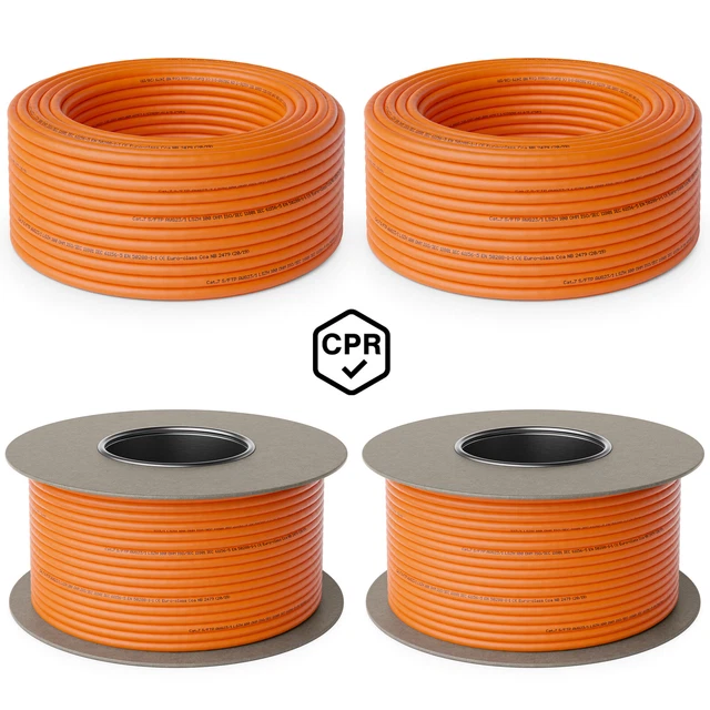CAT 7 Verlegekabel S/FTP Netzwerkkabel LAN Netzwerk Kabel 10m 20m 30m 50m 100m