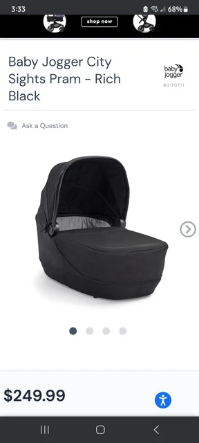 baby jogger city sites pram/bassinet