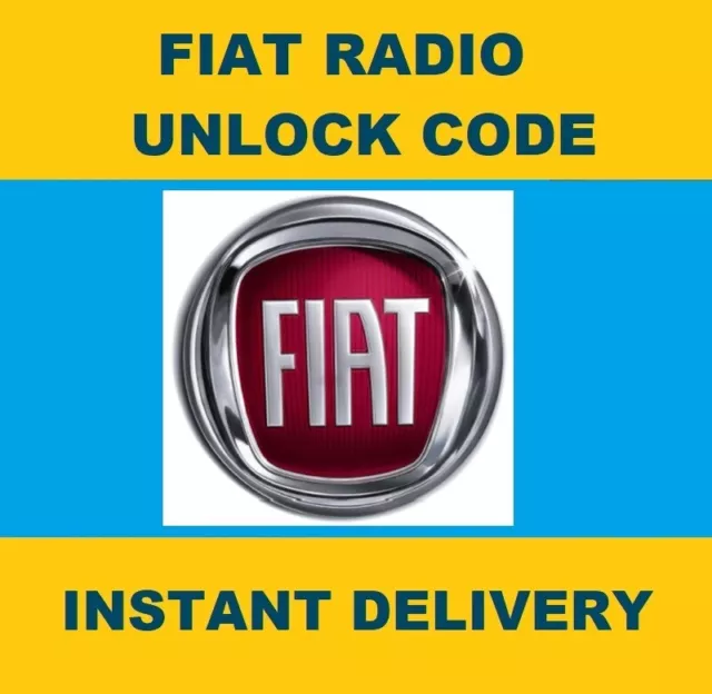 ✅FIAT RADIO PIN CODE UNLOCK Brava Bravo Croma Dino Doblo Ducato Fiorino Punto✅