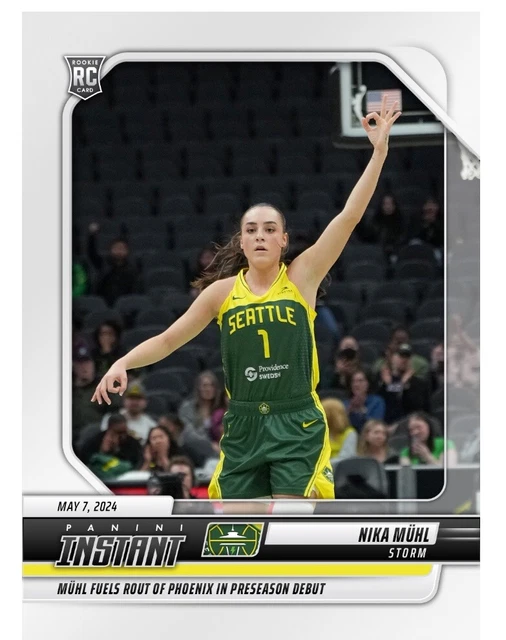 2024 PANINI INSTANT WNBA Nika Muhl RC ROOKIE Seattle PRESALE Premier