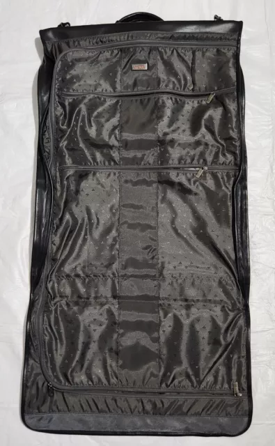 TUMI TRIFOLD BLACK Napa Leather 92133D4 Carry-On Travel Garment Bag ...