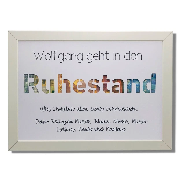 ABSCHIEDSGESCHENK KOLLEGIN RUHESTAND Geldgeschenk Rente Abschied ...