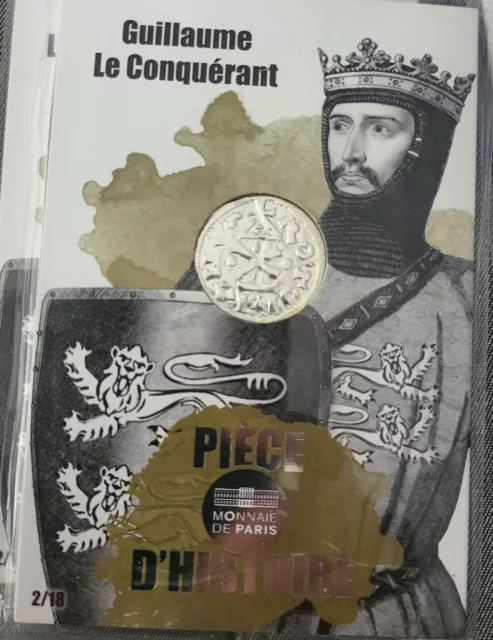 France - Pièce D'histoire de 10 euros Argent  - Guillaume Le Conquerant N°2/18