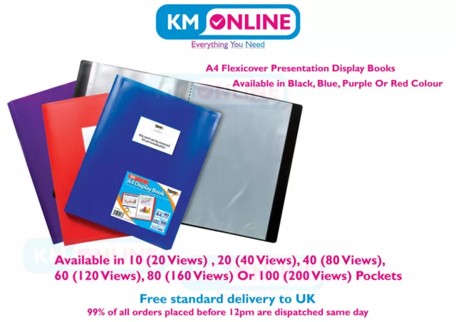 A4 flexicover 62 pockets 124/Sides pocket display book presentation folder