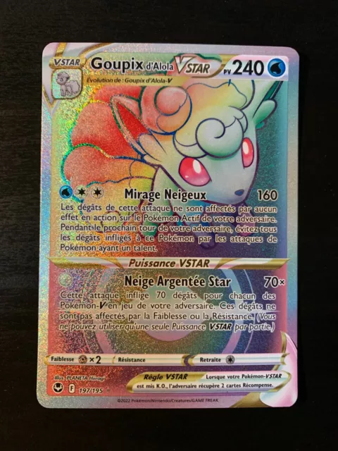 Goupix d'Alola VSTAR - 034/195 - Ultra Rare - Carte Pokémon Tempête  Argentée EB12 - DracauGames