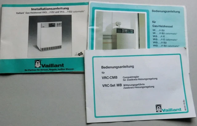INSTALLATIONS+BEDIENUNGSANLEITUNG VAILLANT GAS-HEIZKESSEL VKS + VRC EUR