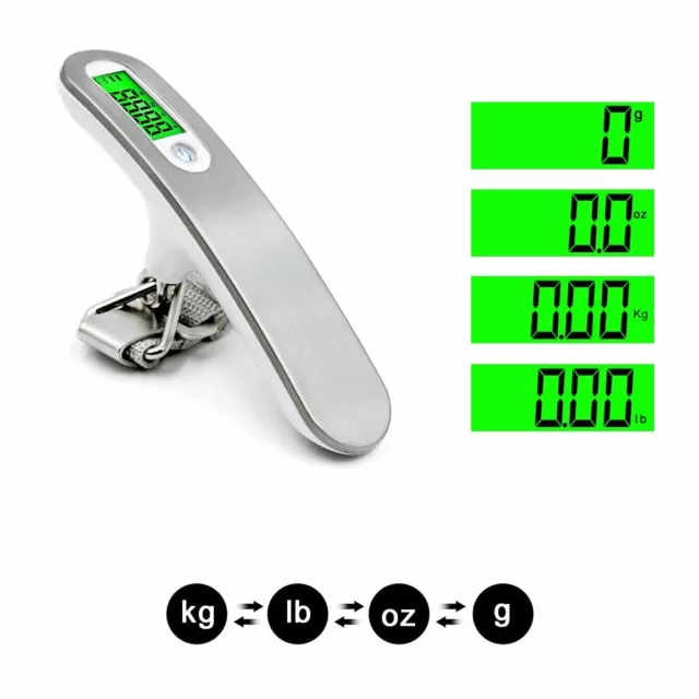 LCD Digitale Kofferwaage 50KG Gepäckwaage Reisewaage Handwaage Luggage Scale DHL