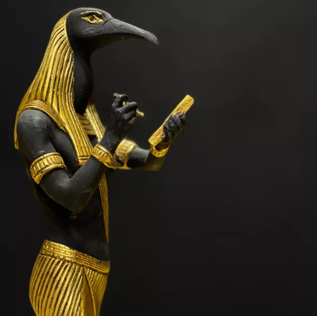 Ancient Egyptian Black and Gold God Thoth, Thoth God of Moon, Egyptian Thoth.