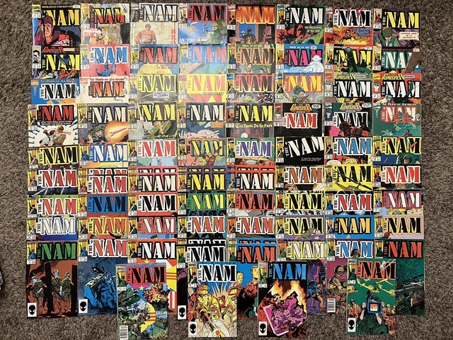 THE NAM (MARVEL 1986) LOT OF 83 COMICS, 42 NEWSSTAND - Mid-Grade THE NAM (MARVEL 1986) LOT OF 83 COMICS, 42 NEWSSTAND - Mid-Grade