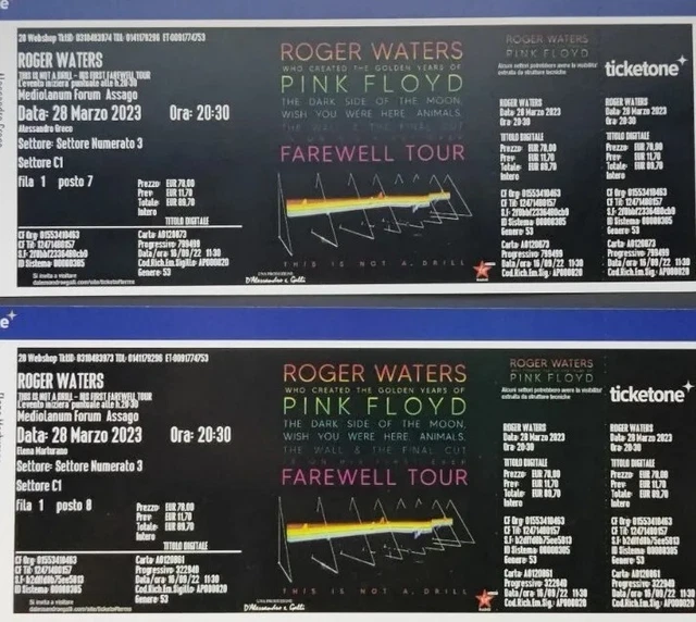 Biglietti Roger Waters Milano Pink Floyd