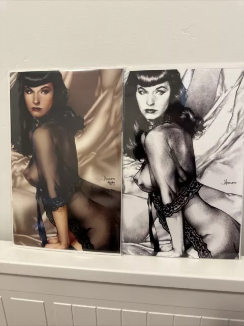 BETTIE PAGE #1 JAY ANACLETO VIRGIN COVER A & B Bundle