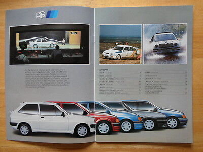 FORD RS SPORT ACCESSORIES 1987 UK Mkt Brochure - Fiesta Escort Capri Granada 2