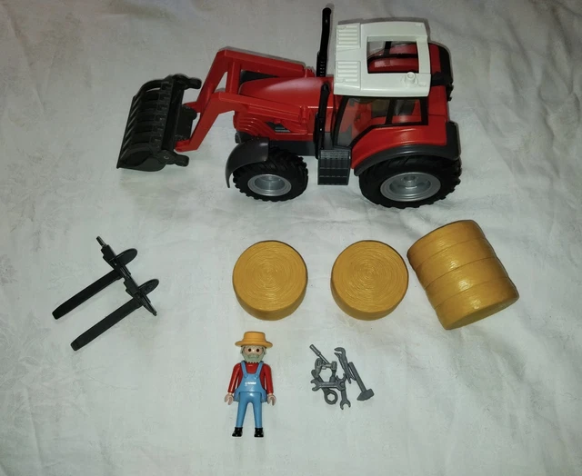 PLAYMOBIL Vintage Ferme 3500 (1978) - Tracteur, Fermier, Pot à Lait - Occasion Boîte