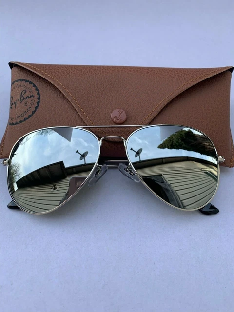 Ray-Ban Aviator Sunglasses W3277 RB3025 58-14m Silver Frame & Silver Mirror Lens