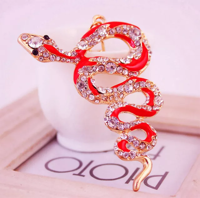 Snake Animals Crystal Diamante Bag Charms Handbag Women Keyrings Pendant