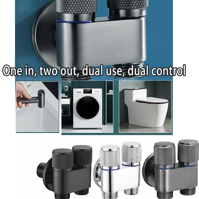 Rubinetto spray WC 1 in 2 uscite valvola bagno doccia adattatore lavatrice