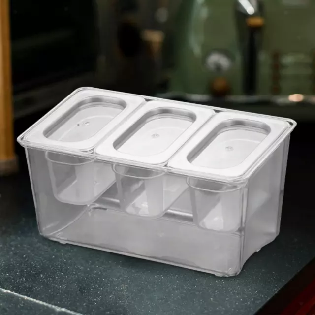 Chilled Condiment Server Tray Removable Containers for Bar Salad Buffet BBQ