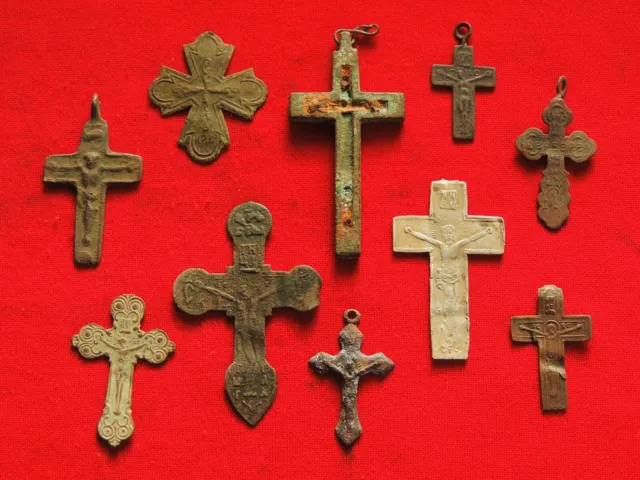 Old bronze crosses 18-19 century