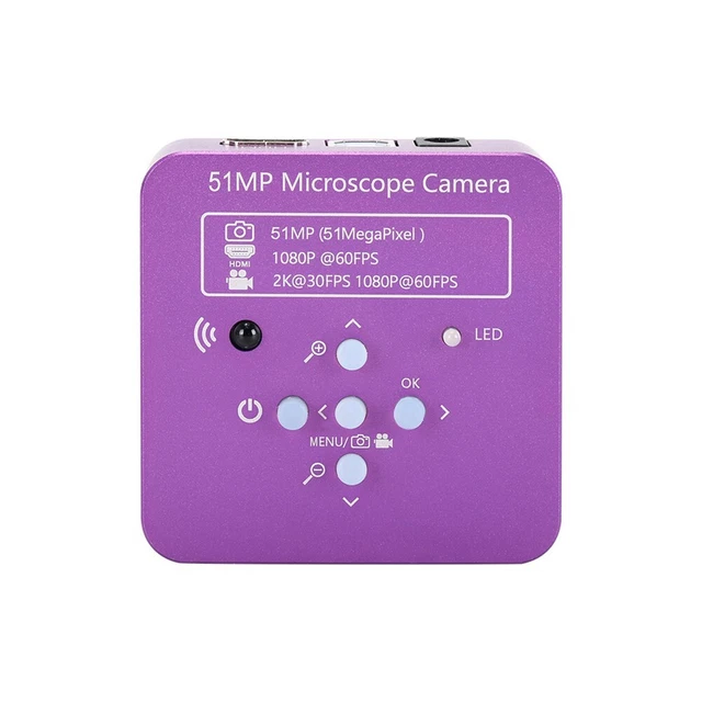 Caméra Microscope 4K 1080P 60FPS - Capteur 1/2.8", Sortie USB-C/HDMI, Pour Réparation électronique Et Observation