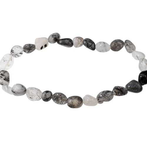 LOCCY Bracciale In Pietra Naturale 6mm – Elasticizzato, Per Donna E Uomo – Scegli Tra Quarzo Rosa, Ametista, Occhio Di Tigre, Turchese E Altre Varianti