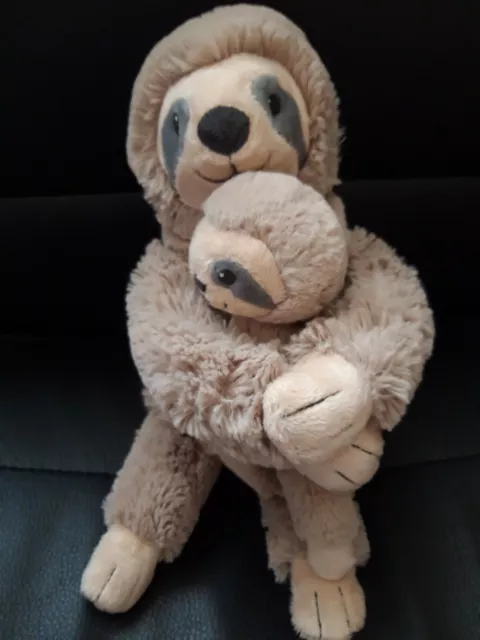 Doudou Musical Tex Baby Singe Paresseux Gris Taupe Beige 35Cm  Tbe