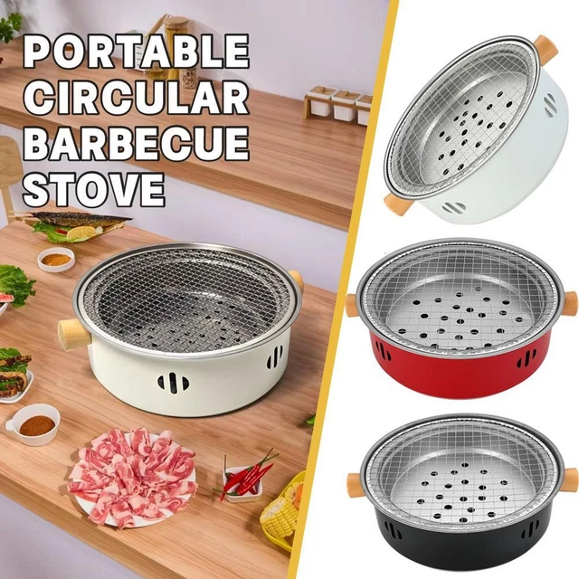 Yardwe Tragbares Holzkohle-Grill-Set – Japanischer Tischgrill, 20 X 20 Cm, Für Indoor & Outdoor
